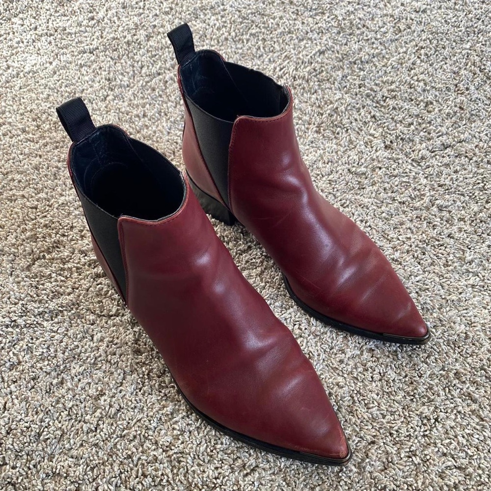 Burgundy Acne studio boots